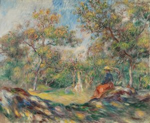 Mujer en un paisaje de Pierre Auguste Renoir